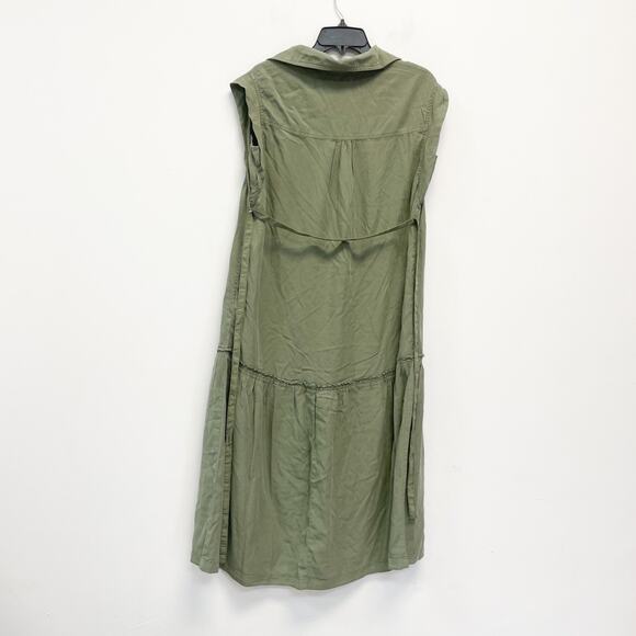 Isabel By Ingrid & Isabel Button-Front Belted Maxi Maternity Dress Green Size S - Picture 3 of 7